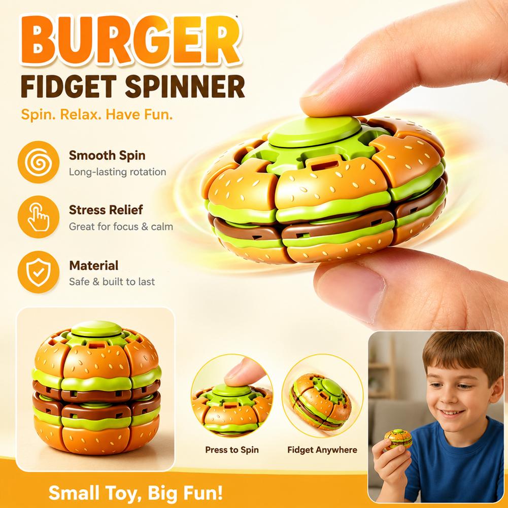 Fidget Spinner Bearing - Humburger Fidget Spinner Giocattolo Antistress Rotante