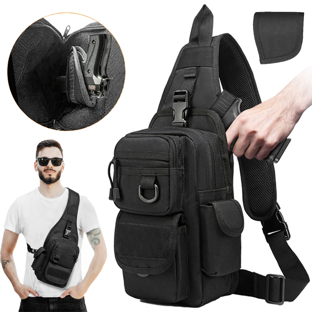 Edc Concealed Carry Sling Bag - Borsa Tattica per Pistola, Borsa a