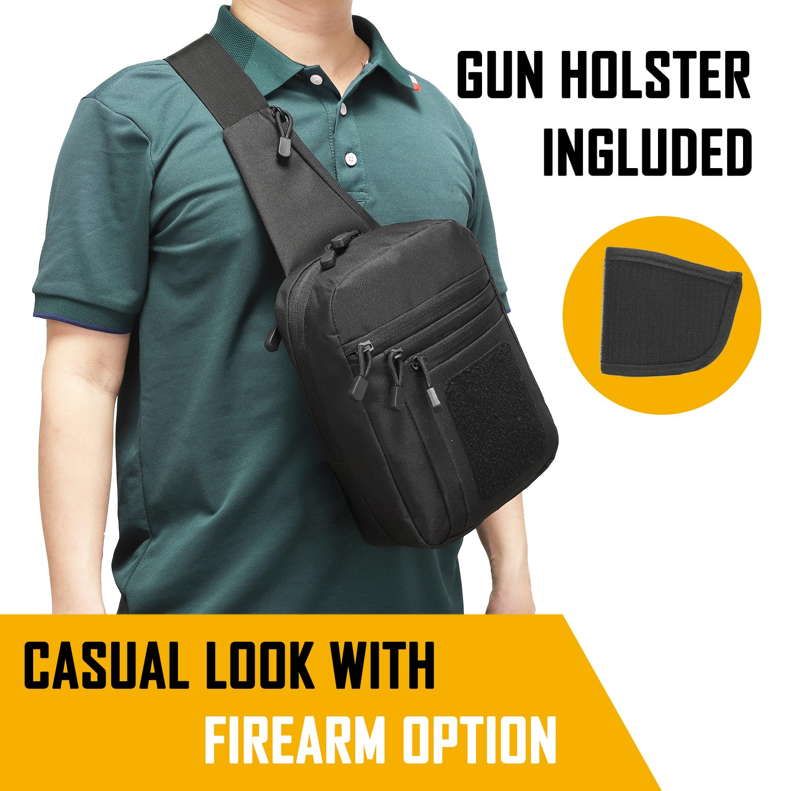 Edc Concealed Carry Sling Bag - Borsa a tracolla da trasporto nascosta