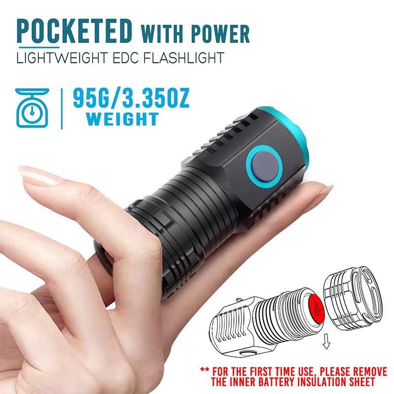 Tipo-C USB ricaricabile tascab - Edc Carry Flashlight recensione e prezzo