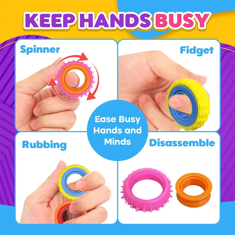 Set di 6 Anelli Sensoriali Ant - Fidget Spinner Bearing recensione e prezzo