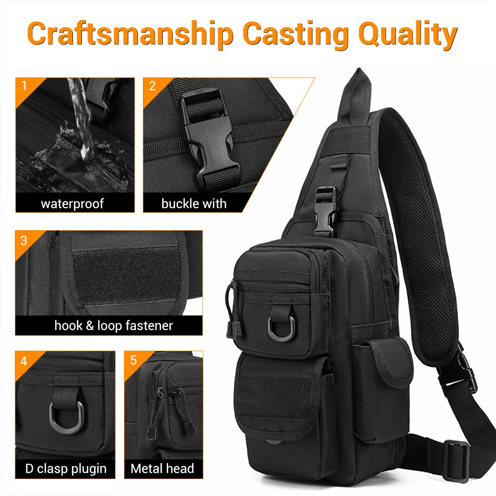 Borsa Tattica per Pistola, Bor - Edc Concealed Carry Sling Bag recensione e prezzo